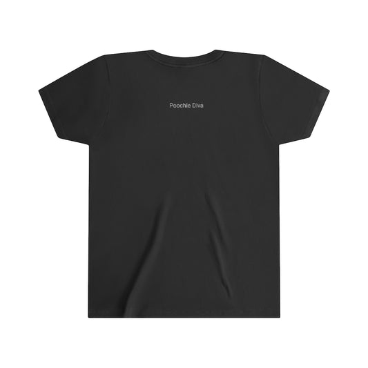 Personalize Mumble's Outline For Happy Birthday On Black Youth Short Sleeve Tee