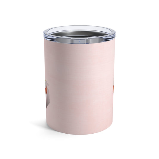 Vanilla With Sprinkles Diamond Cupcake On Pink Tumbler 10oz