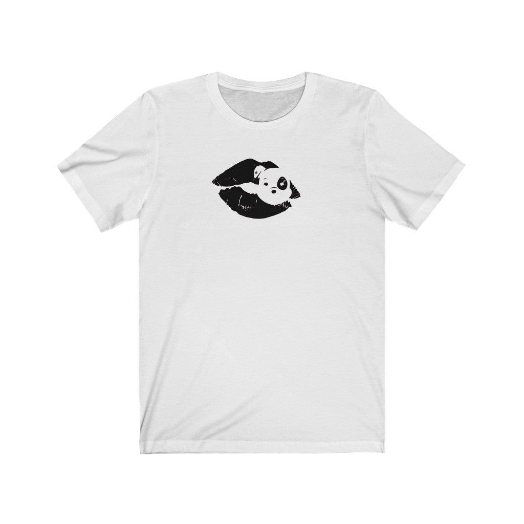 Rebel Black Mumble Lips Unisex Jersey Short Sleeve Tee