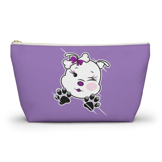 Purple Diamond Smushed On Lavender Accessory Pouch w T-bottom