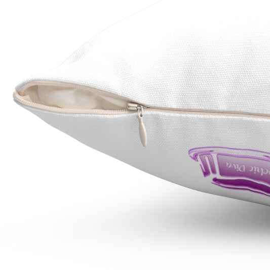 Dog Bowl Blessings Starvin' Purple Spun Polyester Square Pillow