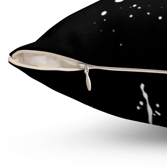 A Splash Of Diamond Face On Spun Polyester Square Pillow