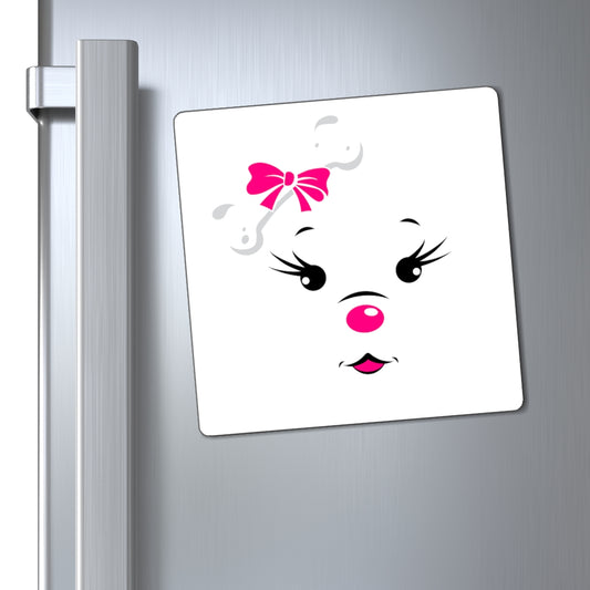 Pink Diamond Face On Magnets