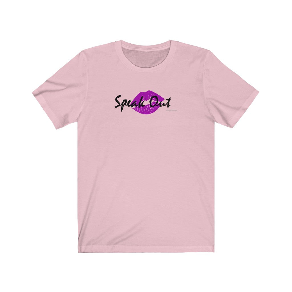 Speak Out Purple Lips Unisex Jersey Short Sleeve Tee