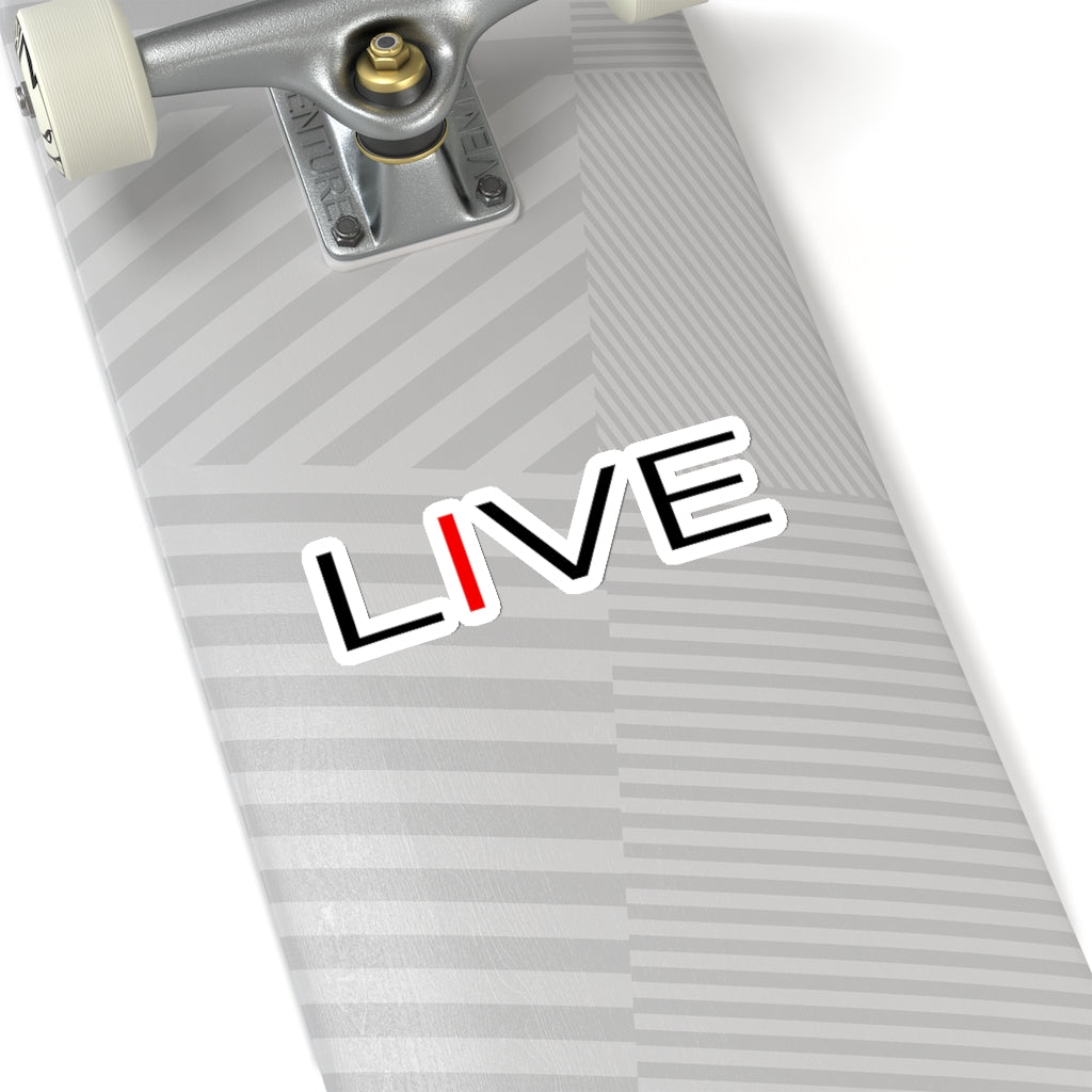 I LIVE Kiss-Cut Stickers