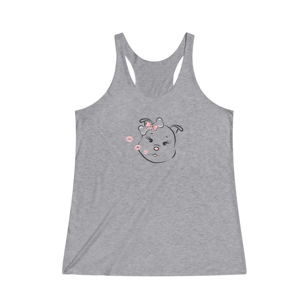 Diamond's Blowing Kisses Women's Tri-Blend Racerback Tank