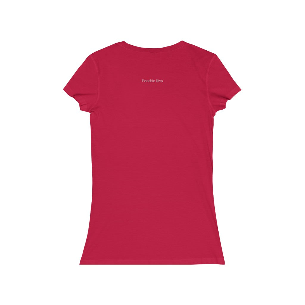 Pink Mumble's On A Low Women's Jersey Short Sleeve V-Neck Tee