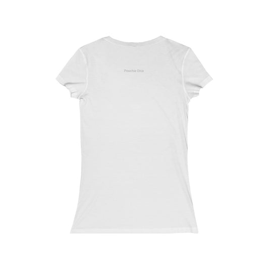 Mom of the Birthday Girl Women's Jersey Short Sleeve V-Neck Tee