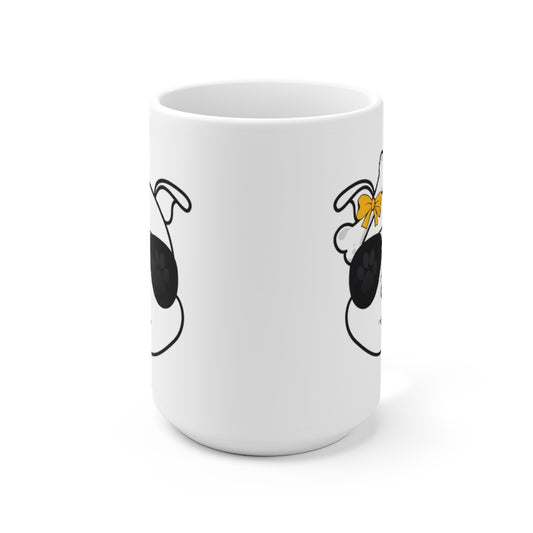 Yellow Diamond Wearing Paw Sunglasses On Ceramic Mug 15oz