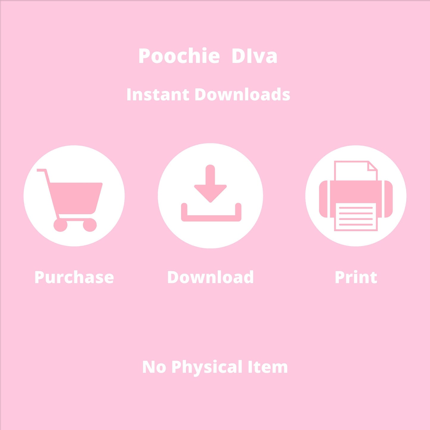 Poochie Diva “Diamond” Birthday Invitation | Kids Party Invite | Dog Stationery | Dog Birthday Invite | Digital Download Invite | Dog Lover