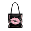 Live Life Speaking Out With Pink Lips On Tote Bag