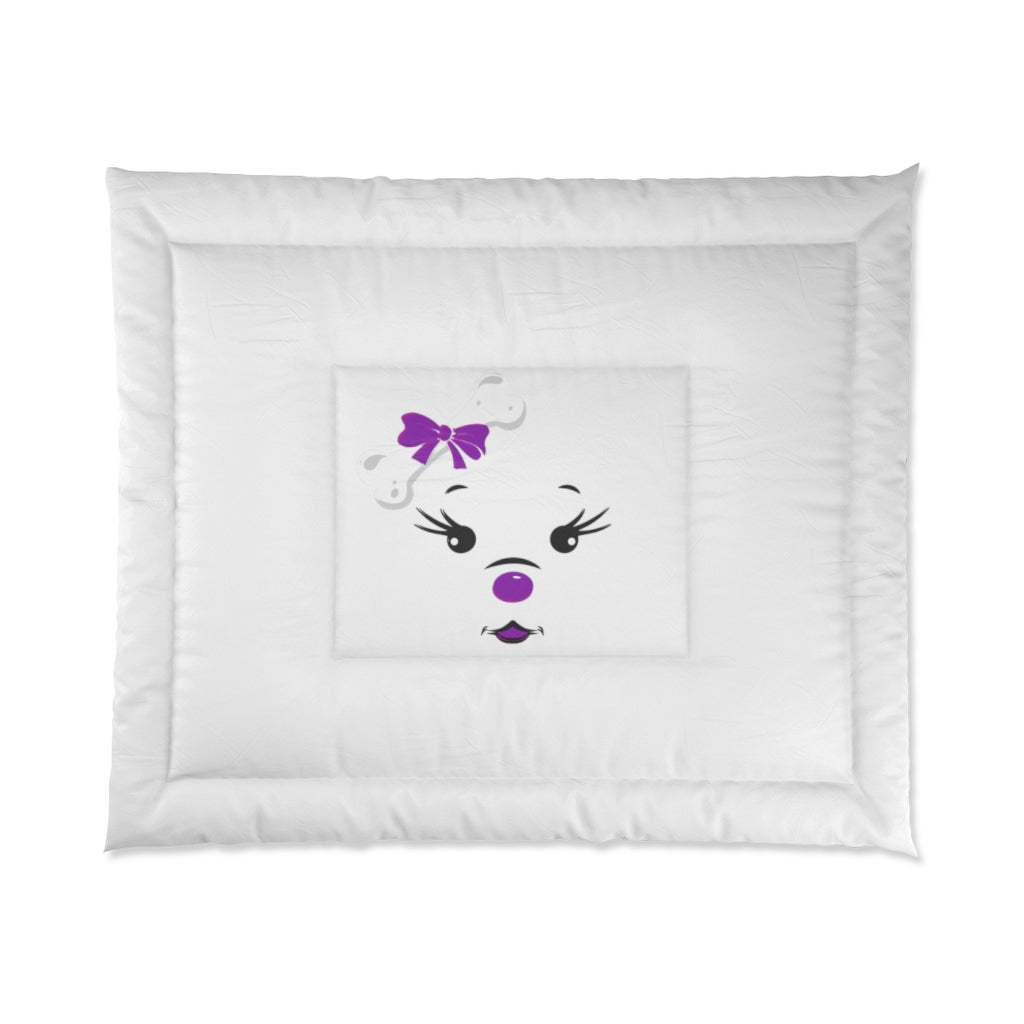 Purple Diamond Face On Comforter