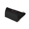 Diamond Pink Outline On Black Accessory Pouch w T-bottom