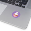 Copy of Vanilla With Sprinkles Diamond Cupcake On Lavender Round Vinyl Stickers