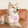 Keep Calm and Wag On Pink Pet Bandana Collar