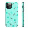 Diamond Bone Confetti Turquoise Tough Cases