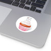 Copy of Vanilla With Sprinkles Diamond Cupcake On Lavender Round Vinyl Stickers