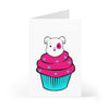 Fuchsia  Mumbles Cupcake Topper On Greeting Cards (7 pcs)