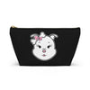 Pink Diamond On Black Accessory Pouch w T-bottom