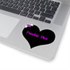 Love Poochie Diva Black Heart On Kiss-Cut Stickers