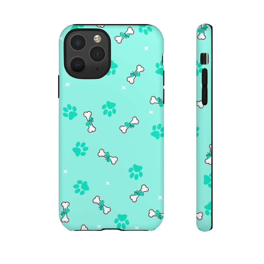 Diamond Bone Confetti Turquoise Tough Cases