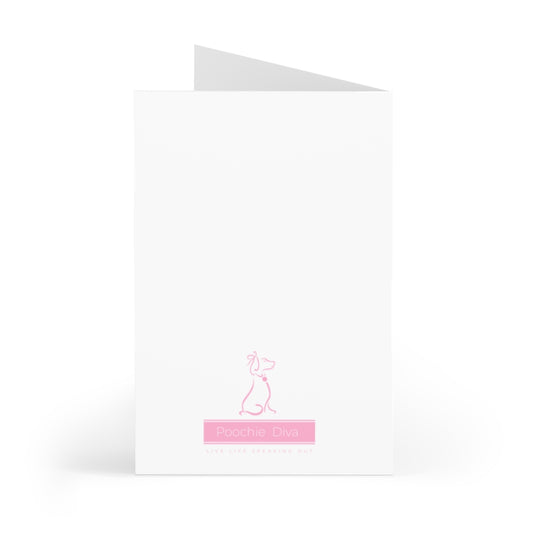 Diamond Balloon Pink Purse Happy Birthday Cards (7 pcs)