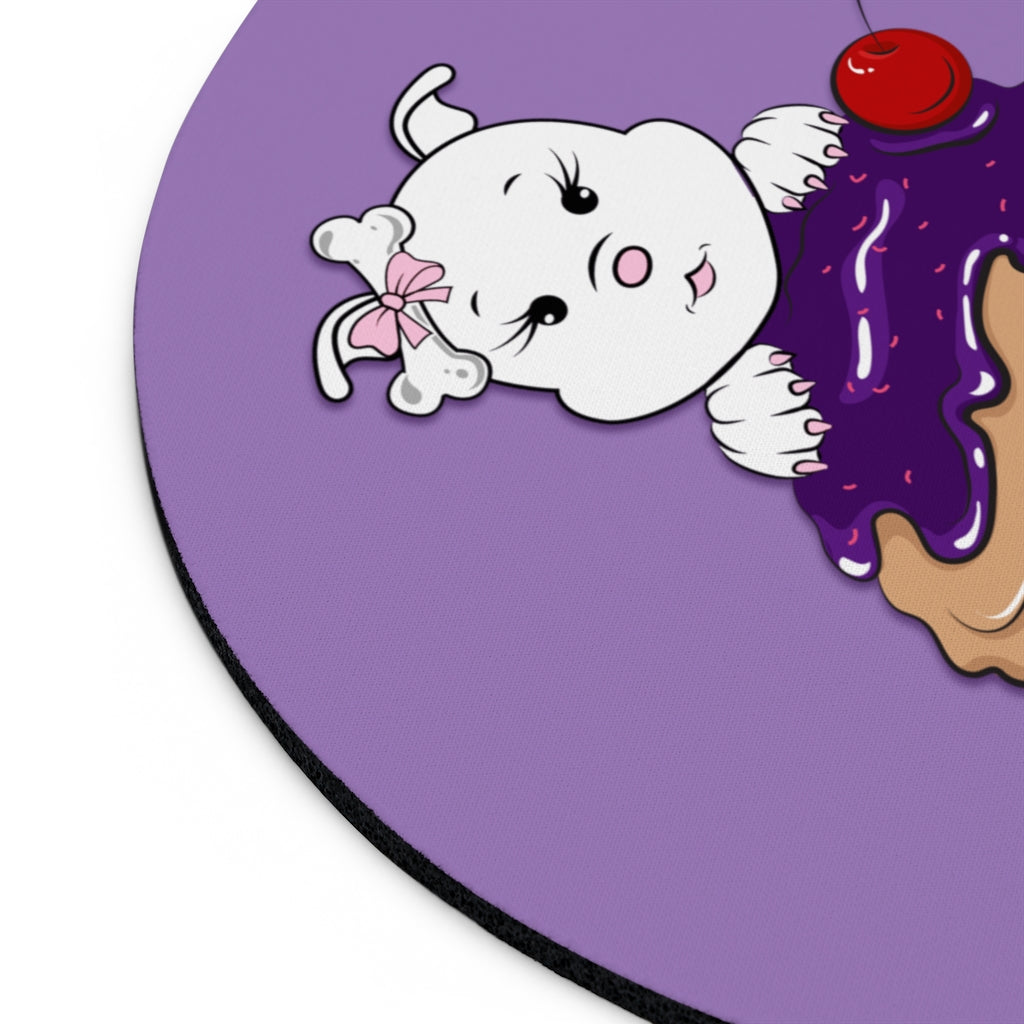 Purple Diamond Cupcake On Mousepad