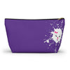 Diamond Face Splash On Purple Accessory Pouch w T-bottom