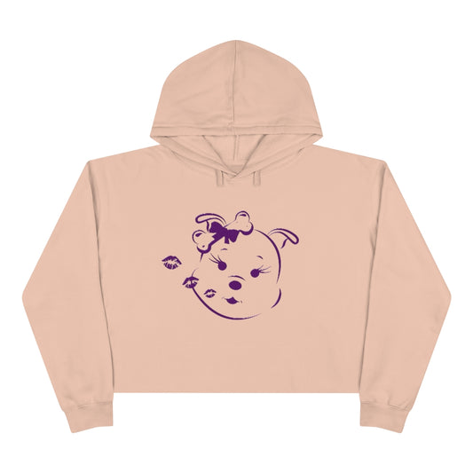 Diamond's Blowing Purple Kisses Crop Hoodie