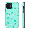 Diamond Bone Confetti Turquoise Tough Cases