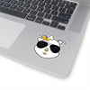 Yellow Diamond Sporting Sunglasses On Kiss-Cut Stickers