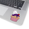 Purple Diamond Cupcake On Kiss-Cut Stickers