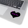 Love Poochie Diva Black Heart On Kiss-Cut Stickers