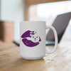 Purple Diamond Lips On Ceramic Mug 15oz