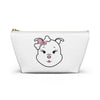 Pink Diamond On White Accessory Pouch w T-bottom