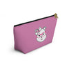 High IQ Diamond Wearing Pink Glasses On Pink Accessory Pouch w T-bottom