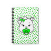 Green Animal Print Baby Diva Spiral Notebook - Ruled Line