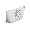 Pink Diamond On White Accessory Pouch w T-bottom