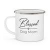 Black Blessed Dog Mom On Enamel Camping Mug