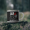 Flip For Her Lips - Her Voice Matters With Mumbles On Enamel Camping Mug