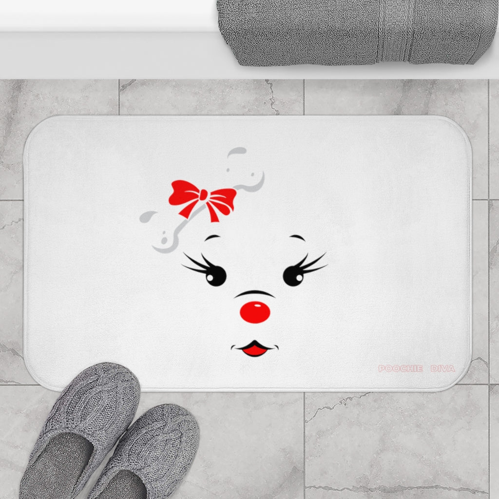 Red Diamond Face Bath Mat