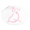 Pink Poochie Diva Icon On Round Vinyl Stickers