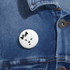 Black Diamond Face On Custom Pin Buttons