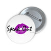 Speak Out Purple Lips Custom Pin Buttons