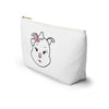 Pink Diamond On White Accessory Pouch w T-bottom