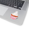 Vanilla With Sprinkles Diamond Cupcake On Kiss-Cut Stickers