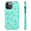 Diamond Bone Confetti Turquoise Tough Cases