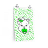 Green Animal Print Baby Diva Premium Matte vertical posters