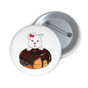 Red Diamond Loves Doughnuts On Custom Pin Buttons