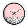 Dog Mom Life Bone Pile Pink Wall clock